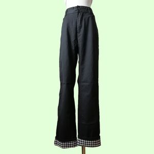 vintage black cotton casual pants